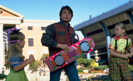 Back to the Future 2 Marty McFly with hoverboard