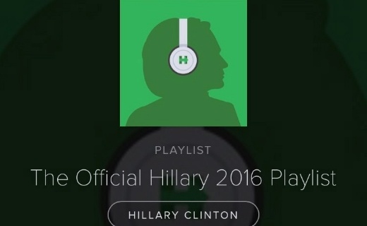 Hillary Clinton Spotify playlist